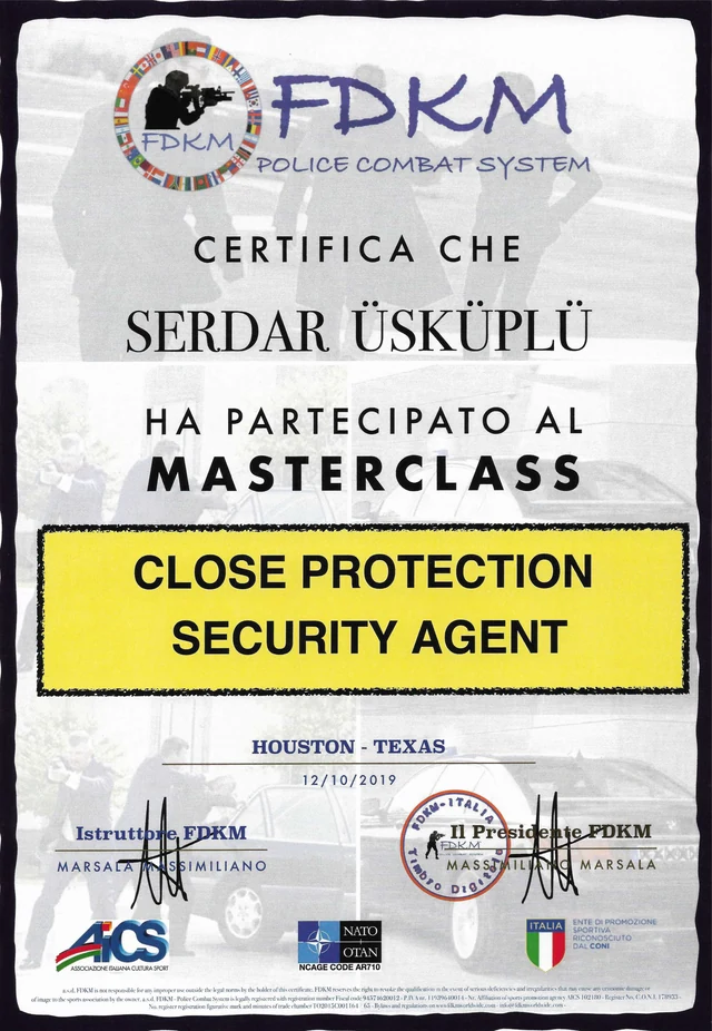 Close Protection Security Agent